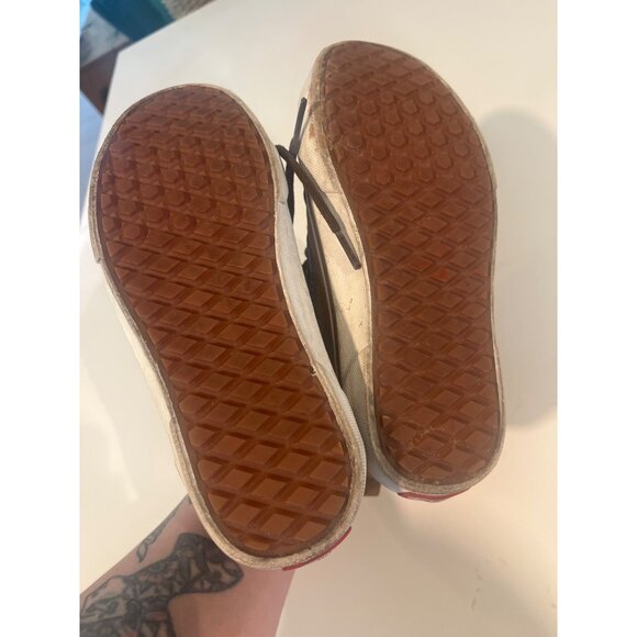 Vans Sk8-Hi Suede & Plaid High-Top Sneakers Brown/Red Size 6.5 M/Lace-Up Casual - Picture 10 of 10